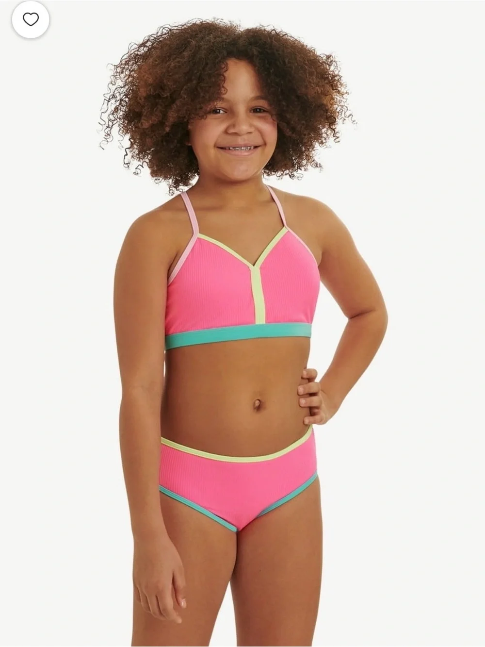 Justice Girls Two-Piece Bikini with Cross Back Straps